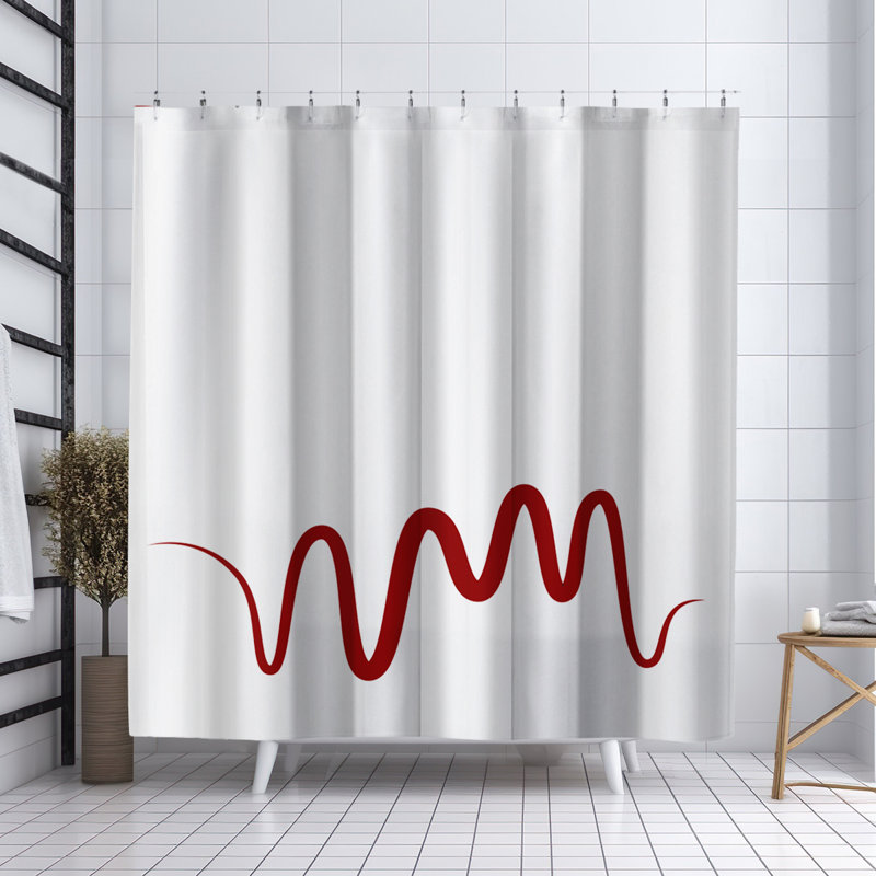 Coco Shower Curtain, Red