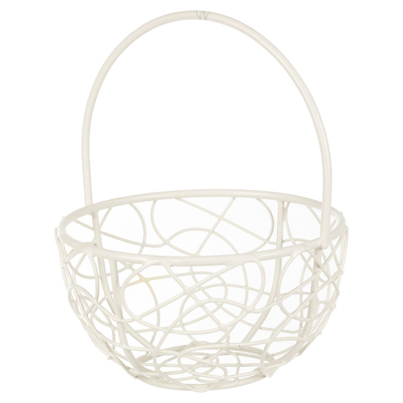 Fairmont Park Decorative Basket, 13'' H x 10'' W x 10'' D, Ivory