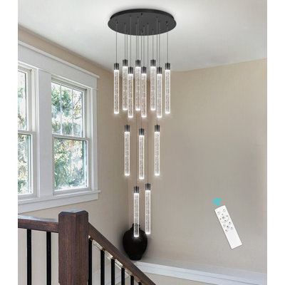13-light Modern Crystal Led Chandelier Black
