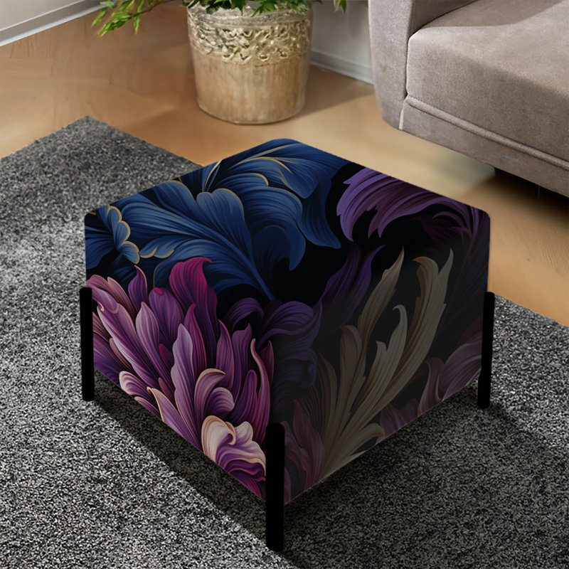 Repose-pieds Regal mauve et bleu luxueux Opulence