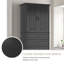 Armoire de rangement autoportante 72,6 po avec 2 tiroirs, 2 armoires et 6 tablettes derrière la porte-1720135813