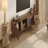 Modern LED TV Stand with Large Storage Drawer, Adjustable LED Lights, and Glossy Entertainment Center for Various TV Sizes, Brown Wood Farmhouse Design