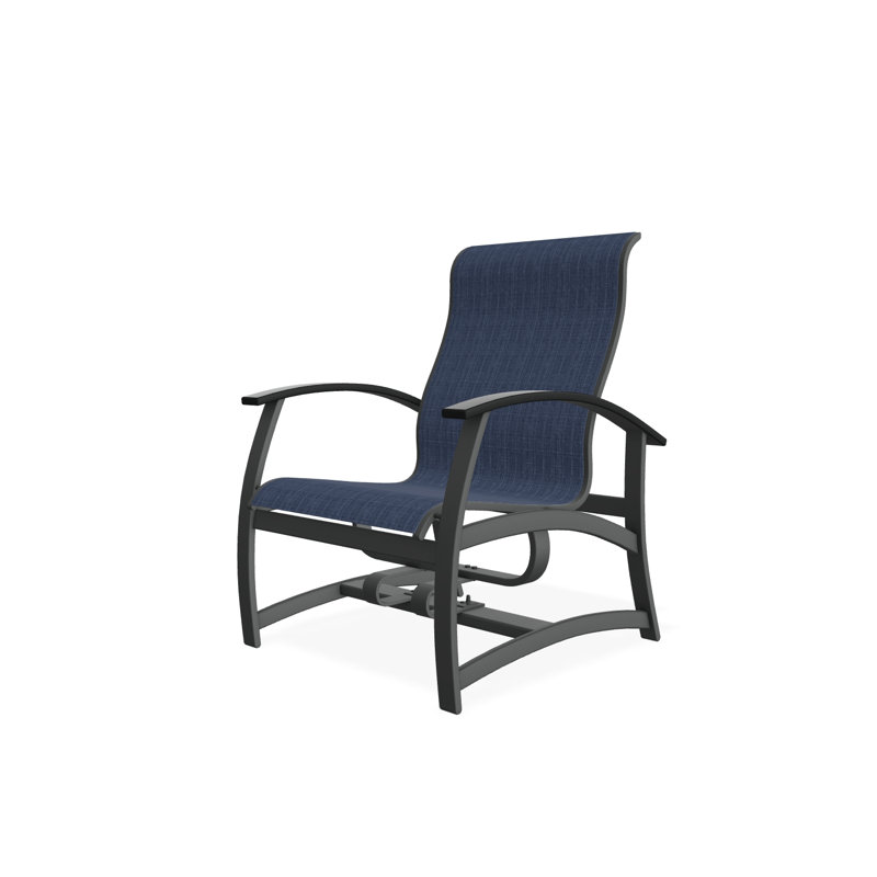 Belle Isle Outdoor Lounge Chair, Graphite, Destiny Steel