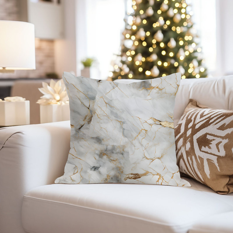 Abstract Marble Geode Pattern - II Modern Throw Pillow Cover, 18x18