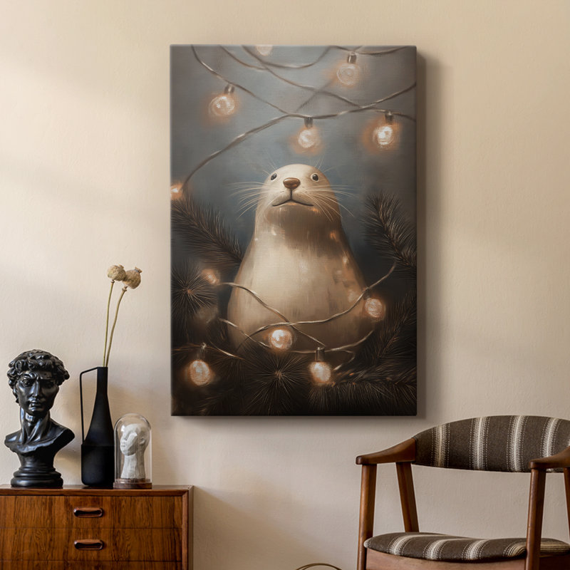 Art des Fêtes de Noël - Série 2-CCGLXV - Cavas de galerie sur mesure, H 27 po x l 18 po