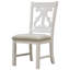 Ensemble de 2 chaises d'appoint en tissu blanc / gris Ayanah