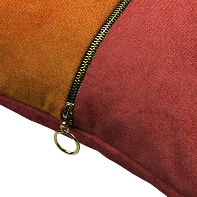 Rectangular Throw Pillow Cover, Orange/Rust Red