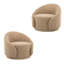 Fauteuil demi-tonneau pivotant rembourré Aunna-1325850124