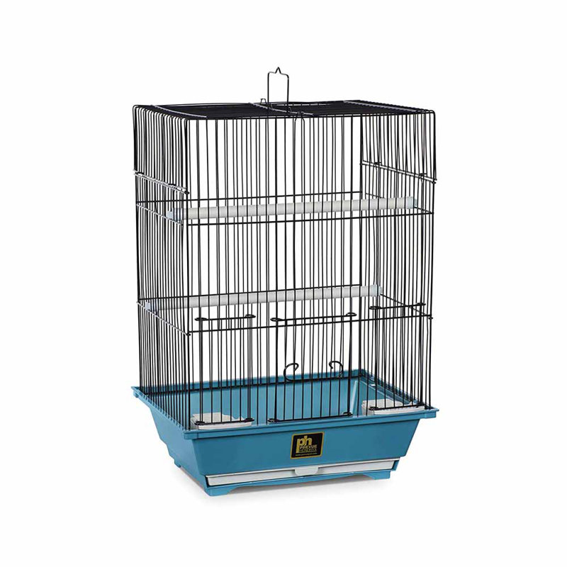 Cage à oiseaux avec plateau amovible , Bleu