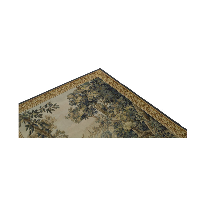 Wool Abstract Area Rug in Green