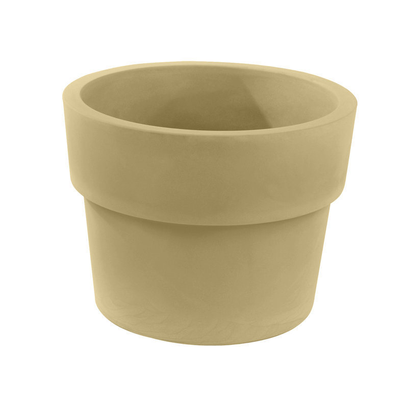 Vaso Plastic Pot Planter, Steel, 14.75" H x 19.75" W x 19.75" D