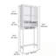 Support de toilette avec tablette ouverte et portes doubles-1382044338