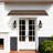 Awnings for Door Entrance, 39 x 59 in, Exterior Front Door Window Awnings with Drainage & Metal Bracket, Rain Snow Sun Protection, Overhang Polycarbonate Door Canopy for Porch Patio, Brown-123327067