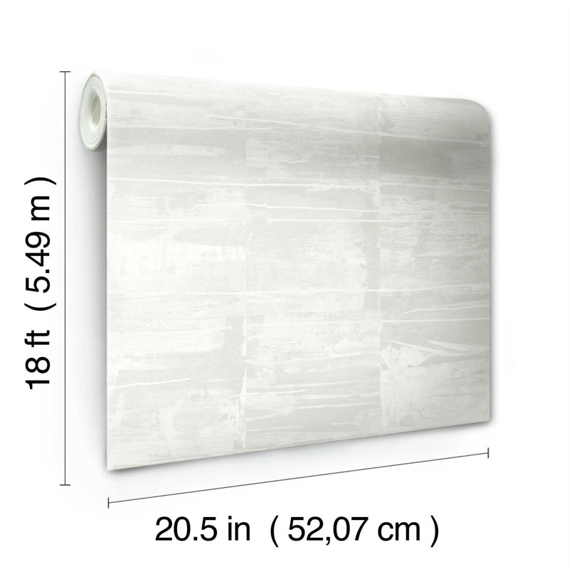 Papier peint adhésif CONGO PEEL & STICK, Blanc / gris