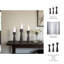 Foxx Elevarre Elegance Trio: porte-bougies texturés et bougies chauffe-plat, gris anthracite, ensemble de 3 pièces - Rehaussez votre décor avec une sophistication subtile