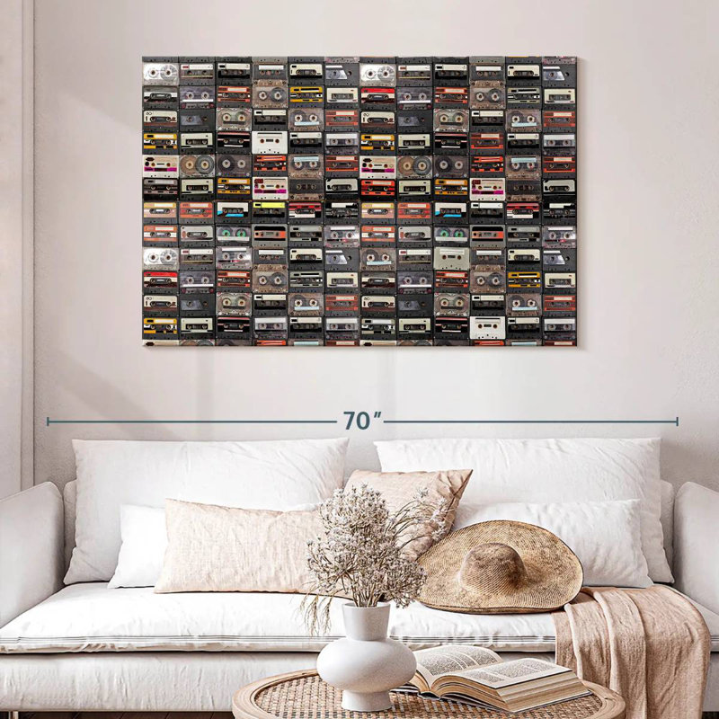Abarca Audio Cassettes Collection, 32" H x 48" W