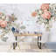 Papier peint amovible rétro avec pivoine rétro-473779221