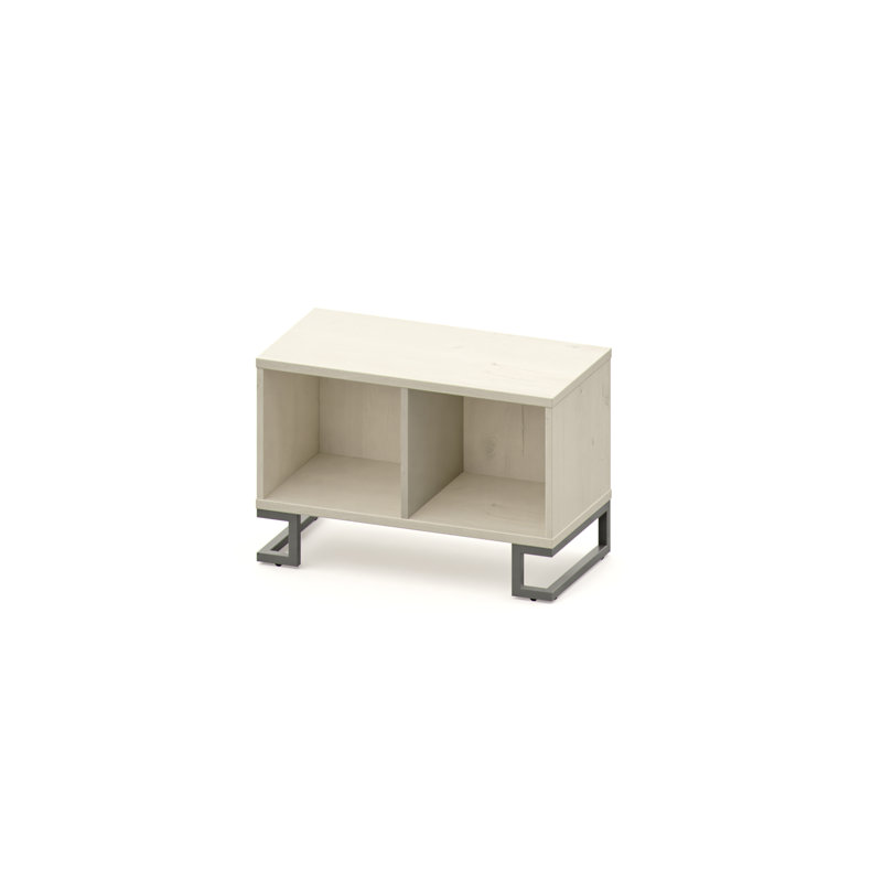 Burleson 55 cm H x 80 cm W Cube Bookcase, Cream, Anthracite