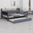 Daybed with Built-in Storage Footstool, Shelves,  Trundle, USB Charging and LED Lights-799142025