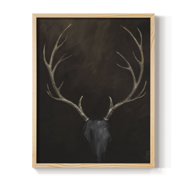 Buck Framed Print - Solid Wood, Natural, 30" H x 24" W