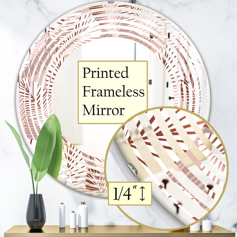 Miroir mural Wave, 23,6 po x 23,6 po, Vague IV