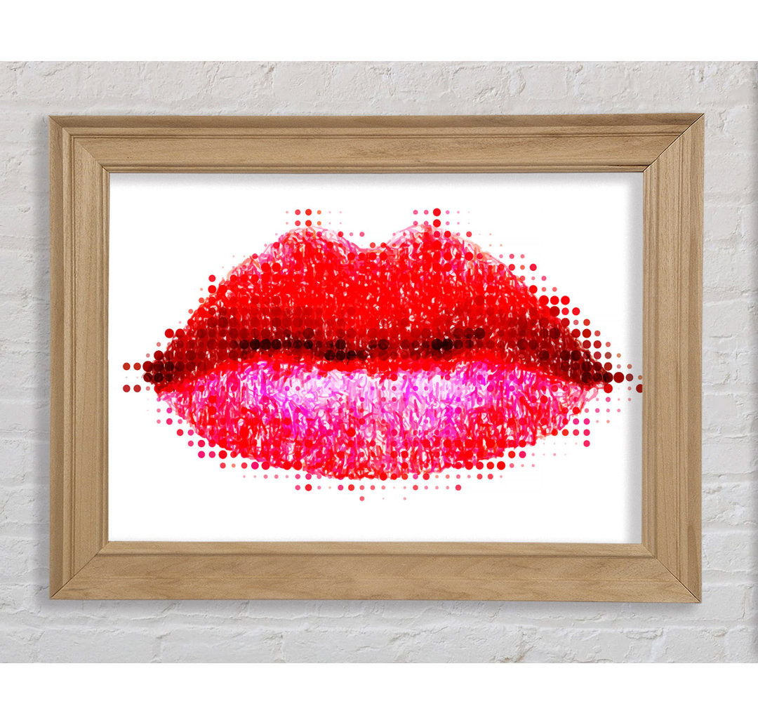 Gerahmtes Wandbild Dot To Dot Lips