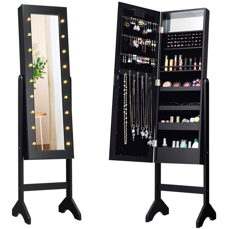 SandpiperCove Jewelry Armoire, Black