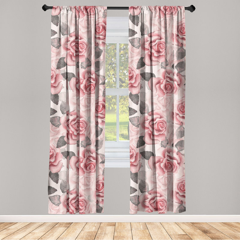 Herculis Semi Sheer Curtain Pair, 56" W x 63" H