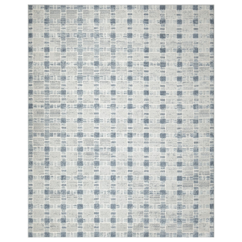 Capodilupo Blue Modern Indoor Rug, Rectangle 8' x 10'