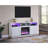 Ambrose 70"W  Fireplace Console TV Stand With Heater, LED Light, Cabinets, Shelves-1672353000