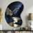 Gold Frosted River And Mountain III - Boom Shape Large Forest River Mountains 3D Wall Clock-105568847