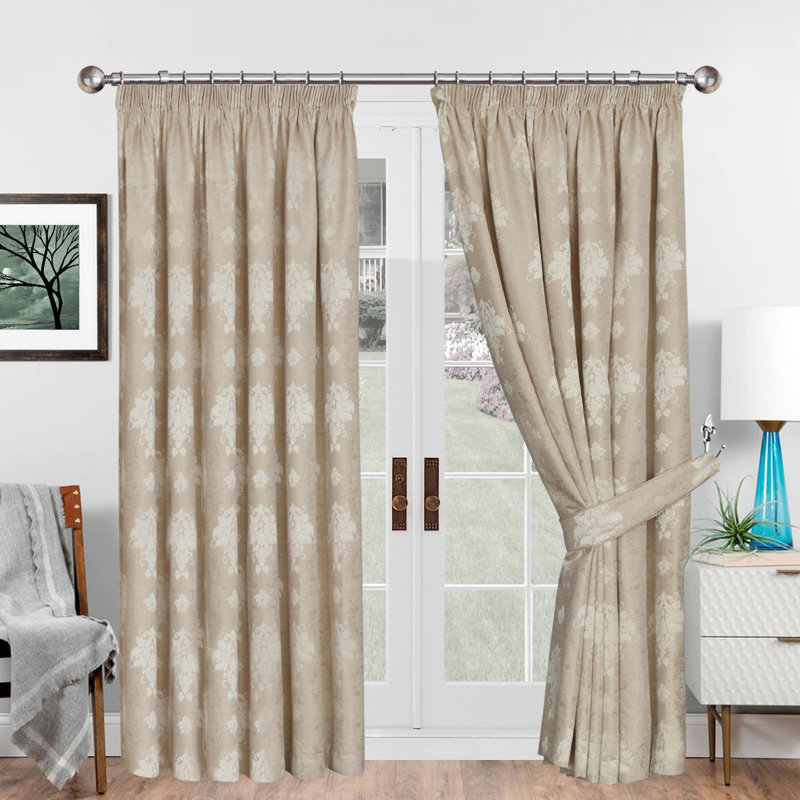 Room Darkening Curtain Pair, Gold, 228 W x 183 D cm
