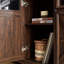 Armoire latérale à 3 portes de style rétro avec verre et tablettes amovibles pour des solutions de rangement polyvalentes-996288978