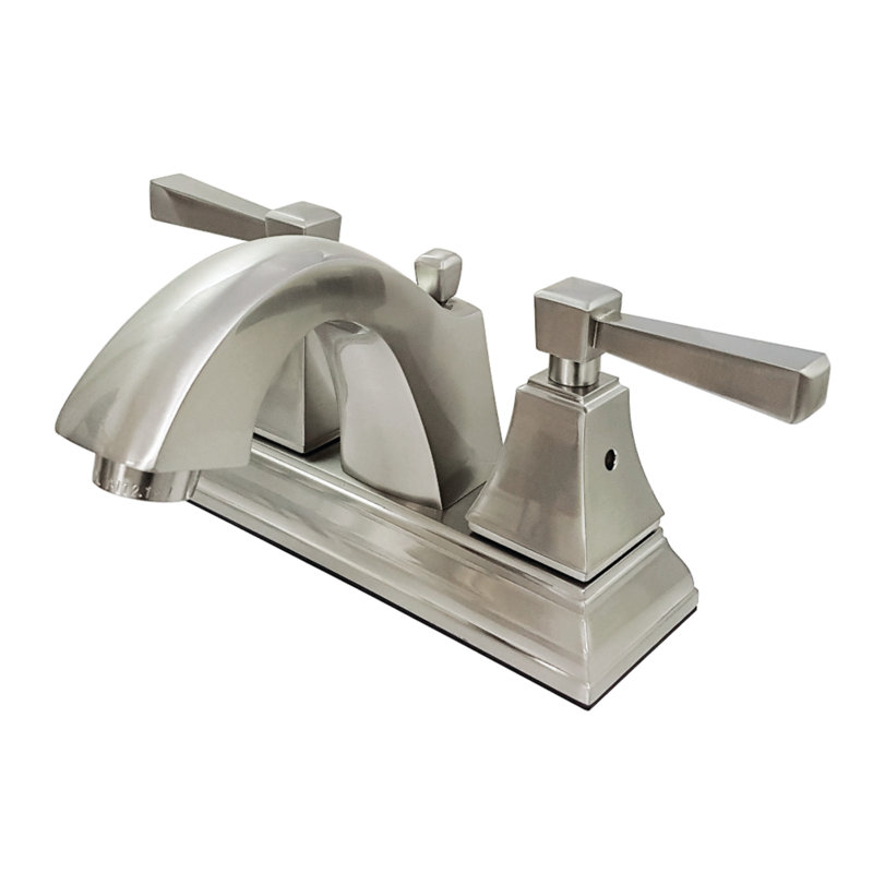 Robinet pour salle de bain avec ensemble de drain central à Concord, Nickel brossé