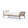 Chaise longue rembourrée en bois massif Kristen