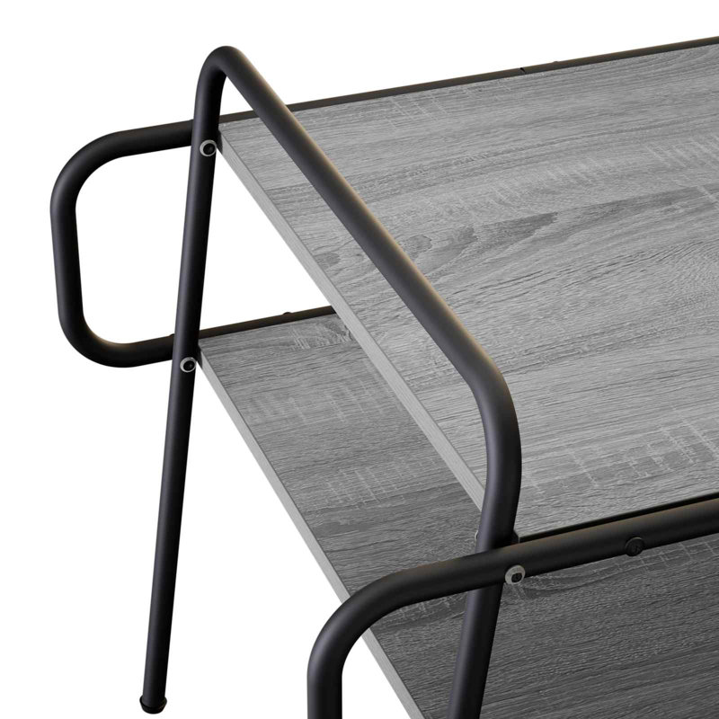 Coffee Table, 51cm H x 40cm W x 40cm D, Grey Sonoma, Grey Sonoma / Black