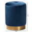 32cm Wide Velvet Tufted Round Solid Colour Standard Ottoman-1089458175
