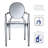 Chatfield Transparent Acrylic Dining Arm Chair – Stackable Round Back Accent & Banquet Seat for Kitchen and Dining Room-1958359570-1981638191