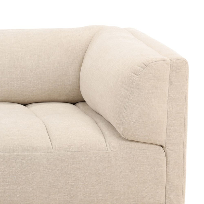 Magda 113" Wide Upholstered Sofa, Terracotta, Topanga Oat
