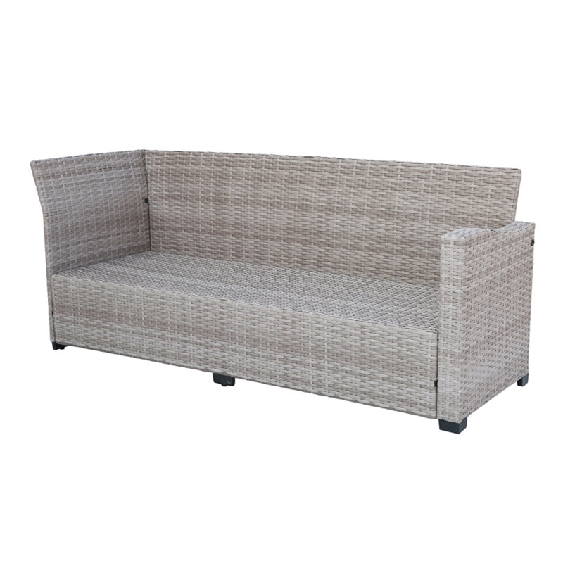 GALLE Wicker 9 - Person Garden Lounge Set with Cushions, Natural