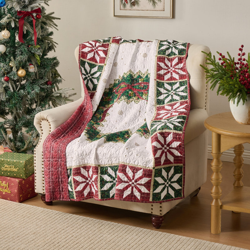 Merry Berry Reverisbile Holiday Throw