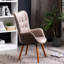 Fauteuil en velours soyeux brun chocolat foncé - Pieds en bois massif, dossier de couleur confort, fabrication-2066676181