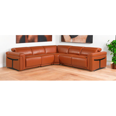 Canapé modulaire en L cinq pièces Camel