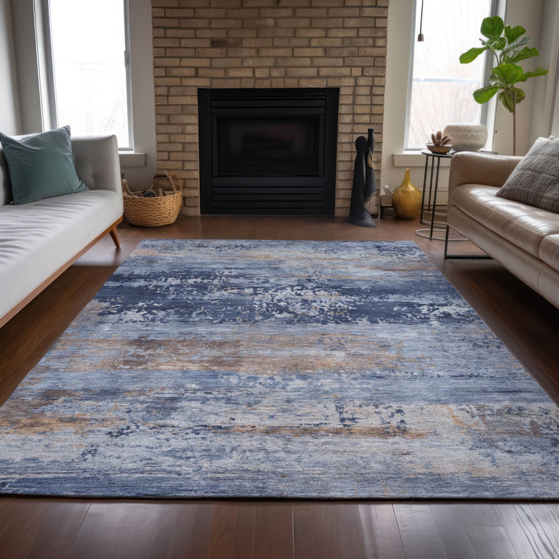 Machine Washable Indoor/Outdoor Jacinto ACN2146 Abstract Rug, Rectangle 3' x 5'
