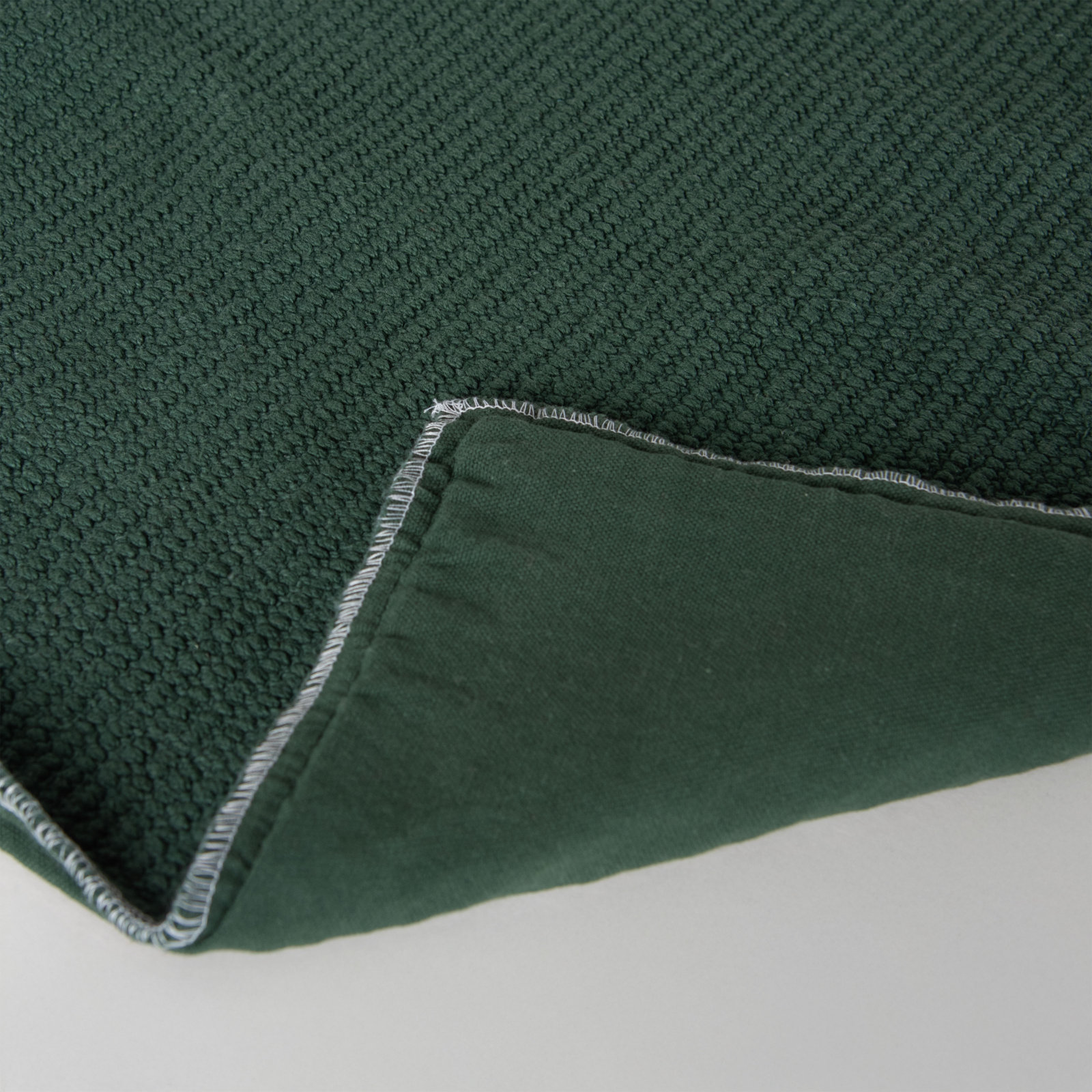 Mansel Textured Throw Pillow, Square 20", Polyester, Dark Green