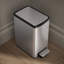 6-Liter Step Trash Can, Black Stainless-1053390343