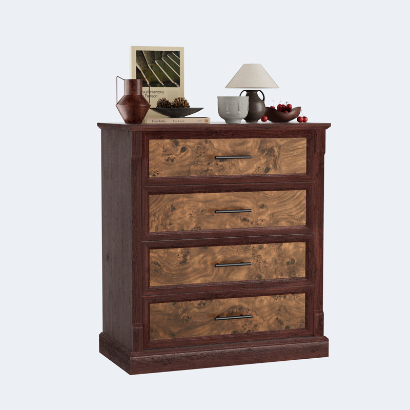 Commode 4 tiroirs Farmhouse, Brun