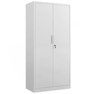 70-Inch Heavy-Duty Steel File Cabinet with Lock, 4 Adjustable Shelves for Legal and Letter Size Document Storage