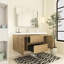 48 po X P 20 po P x 22 po Meuble-lavabo flottant simple H avec plateau en résine blanc brillant-1704975009