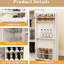 Armoire blanche de 70 po de hauteur, 2 tiroirs, portes de grange, bois à haute densité, bahut avec ancrages muraux à extrémités multiples, portes polyvalentes pour la vie et la salle à manger, portes